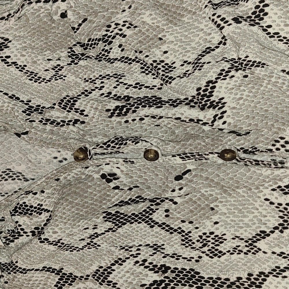 Flutter Sleeve Button Up Blouse - image 3